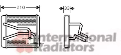 Теплообменник, отопление салона VAN WEZEL 83006049