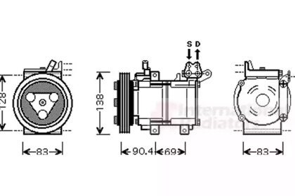 Компрессор VAN WEZEL 8300K051