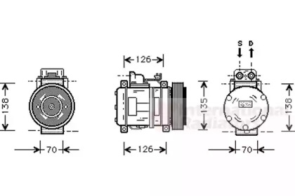 Компрессор VAN WEZEL 3000K054