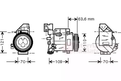 Компрессор VAN WEZEL 3000K075