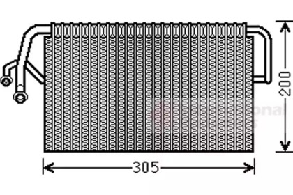 Испаритель, кондиционер VAN WEZEL 3000V486