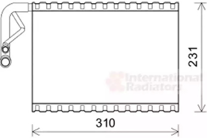 Испаритель, кондиционер VAN WEZEL 3000V544