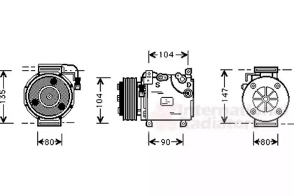 Компрессор VAN WEZEL 3200K037