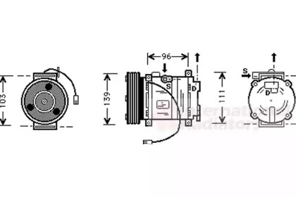 Компрессор, кондиционер VAN WEZEL 2700K007