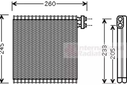 Испаритель, кондиционер VAN WEZEL 2700V216