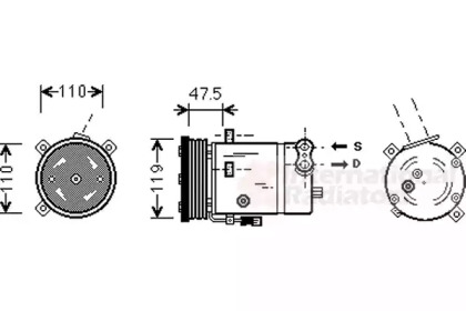 Компрессор VAN WEZEL 3700K277