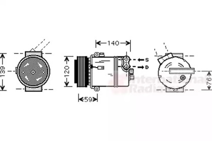 Компрессор VAN WEZEL 3700K409