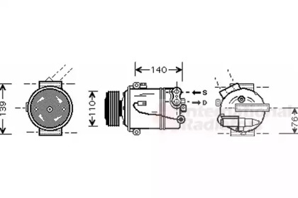 Компрессор VAN WEZEL 3700K410