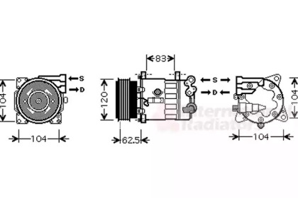 Компрессор VAN WEZEL 4000K321