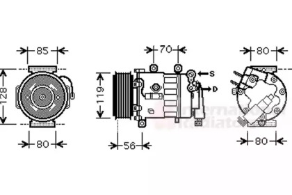 Компрессор VAN WEZEL 4000K324