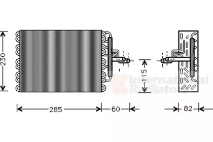 Испаритель, кондиционер VAN WEZEL 4000V002