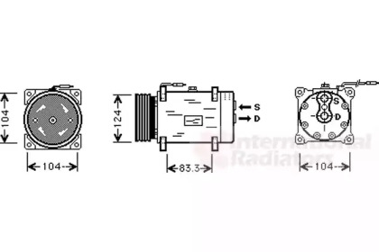 Компрессор VAN WEZEL 4300K038