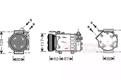 Компрессор VAN WEZEL 4300K076