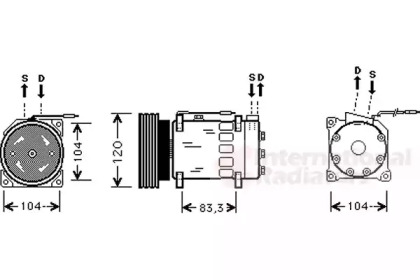 Компрессор VAN WEZEL 4300K282