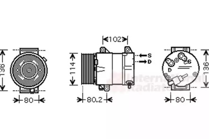 Компрессор VAN WEZEL 4300K381