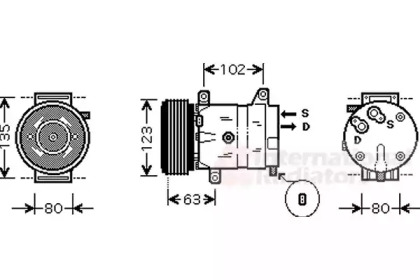 Компрессор VAN WEZEL 4300K404