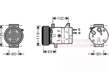 Компрессор VAN WEZEL 4300K440