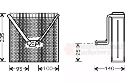 Испаритель, кондиционер VAN WEZEL 7600V011