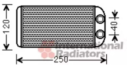 Теплообменник, отопление салона VAN WEZEL 53006557