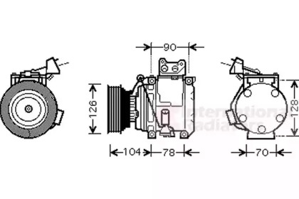 Компрессор, кондиционер VAN WEZEL 5300K466