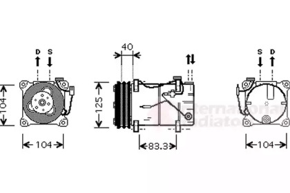 Компрессор, кондиционер VAN WEZEL 5900K119