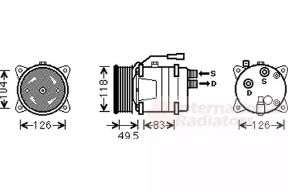 Компрессор, кондиционер VAN WEZEL 5800K303