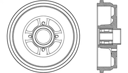 Тормозный барабан OPEN PARTS BAD9087.31