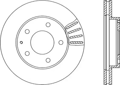 Тормозной диск OPEN PARTS BDA1277.20