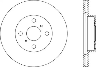 Тормозной диск OPEN PARTS BDA1640.20