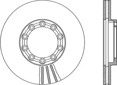 Тормозной диск OPEN PARTS BDA1974.20