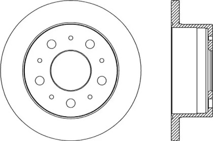 Тормозной диск OPEN PARTS BDA2033.10