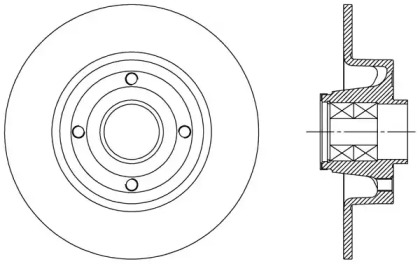 Тормозной диск OPEN PARTS BDA2165.30