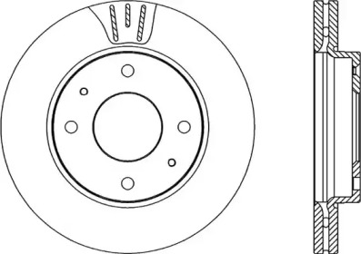 Тормозной диск OPEN PARTS BDA2203.20