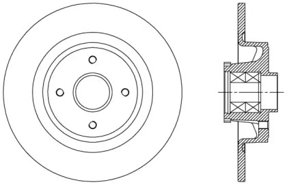 Тормозной диск OPEN PARTS BDA2363.10