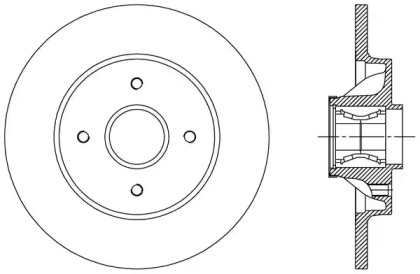 Тормозной диск OPEN PARTS BDA2387.30