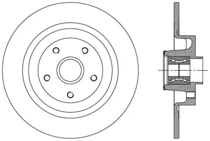 Тормозной диск OPEN PARTS BDA2507.30