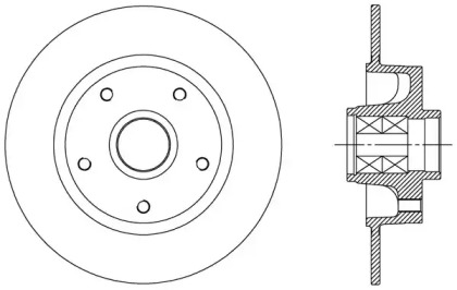 Тормозной диск OPEN PARTS BDA2515.30