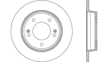 Тормозной диск OPEN PARTS BDA2604.10