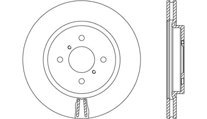 Тормозной диск OPEN PARTS BDA2661.20