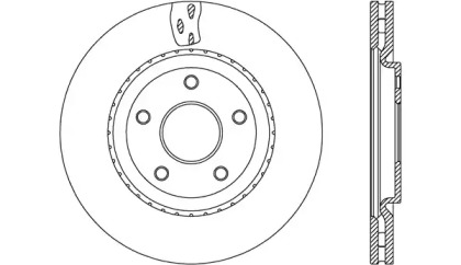 Тормозной диск OPEN PARTS BDA2674.20