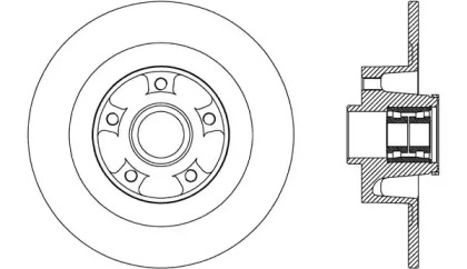 Тормозной диск OPEN PARTS BDA2708.30