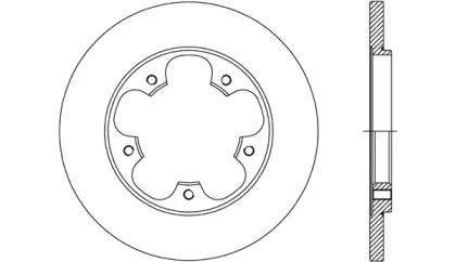 Тормозной диск OPEN PARTS BDA2734.10