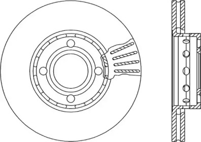 Тормозной диск OPEN PARTS BDR1040.20