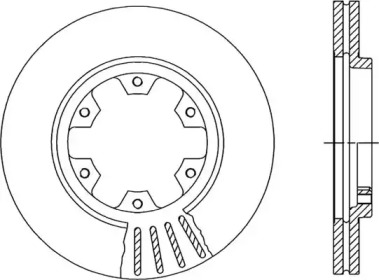 Тормозной диск OPEN PARTS BDR1384.20