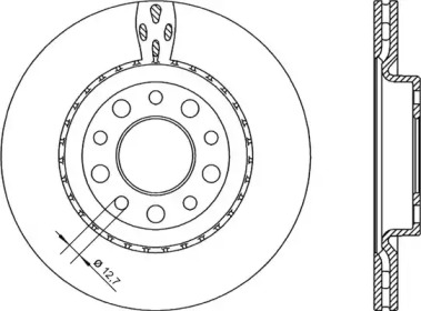 Тормозной диск OPEN PARTS BDR2255.20