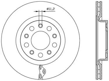 Тормозной диск OPEN PARTS BDR2560.20