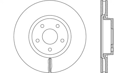 Тормозной диск OPEN PARTS BDR2687.20