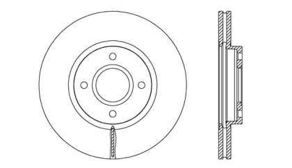 Тормозной диск OPEN PARTS BDR2688.20