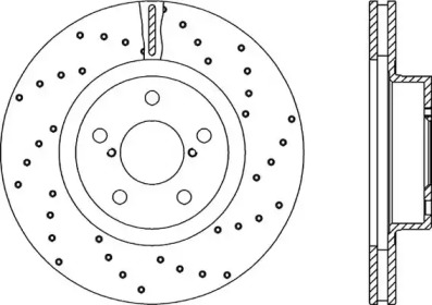 Тормозной диск OPEN PARTS BDRS1493.25