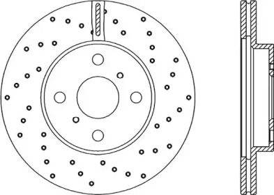 Тормозной диск OPEN PARTS BDRS1877.25